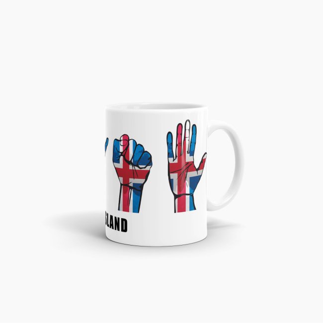 Tasse Handzeichen Island
