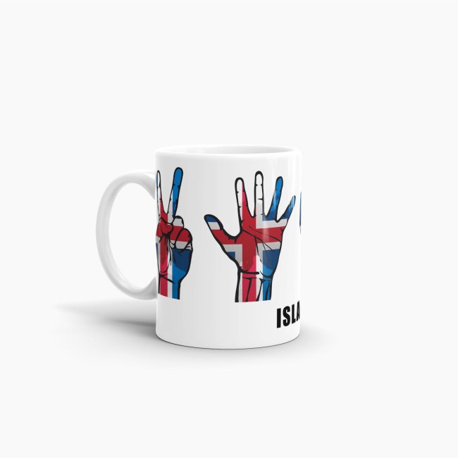 Tasse Handzeichen Island