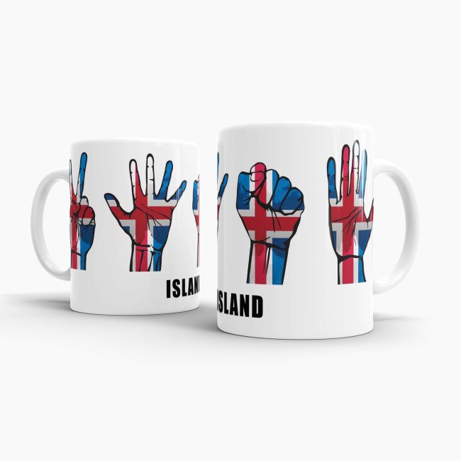 Tasse Handzeichen Island
