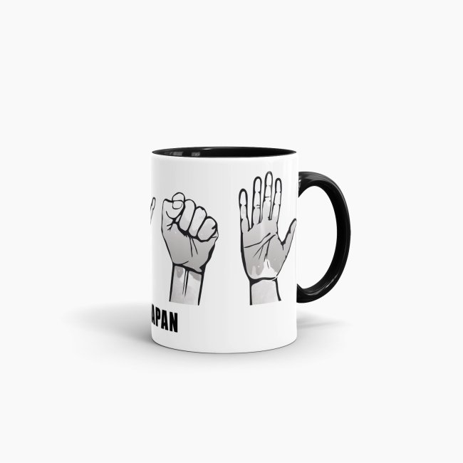Tasse Handzeichen Japan Schwarz