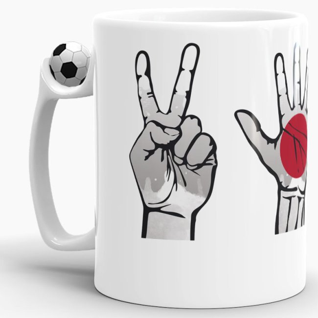 Tasse Handzeichen Japan Fussball