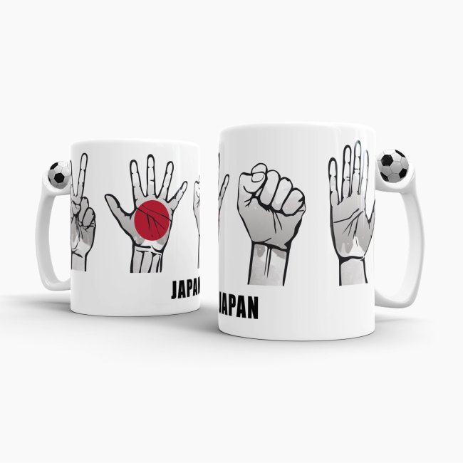Tasse Handzeichen Japan Fussball