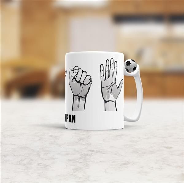 Tasse Handzeichen Japan Fussball