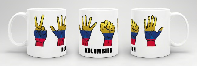 Tasse Handzeichen Kolumbien