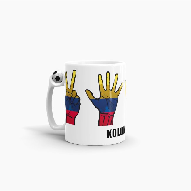 Tasse Handzeichen Kolumbien Fussball