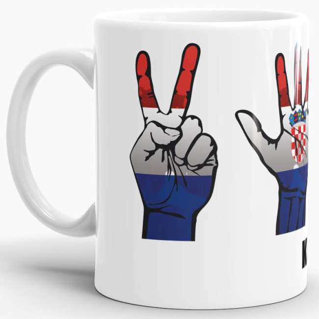 Tasse Handzeichen Kroatien