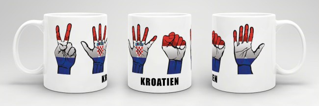 Tasse Handzeichen Kroatien
