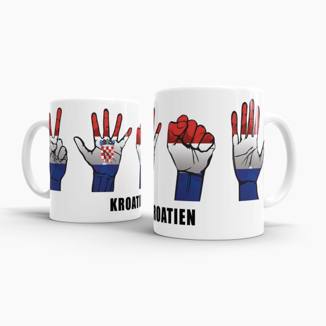 Tasse Handzeichen Kroatien
