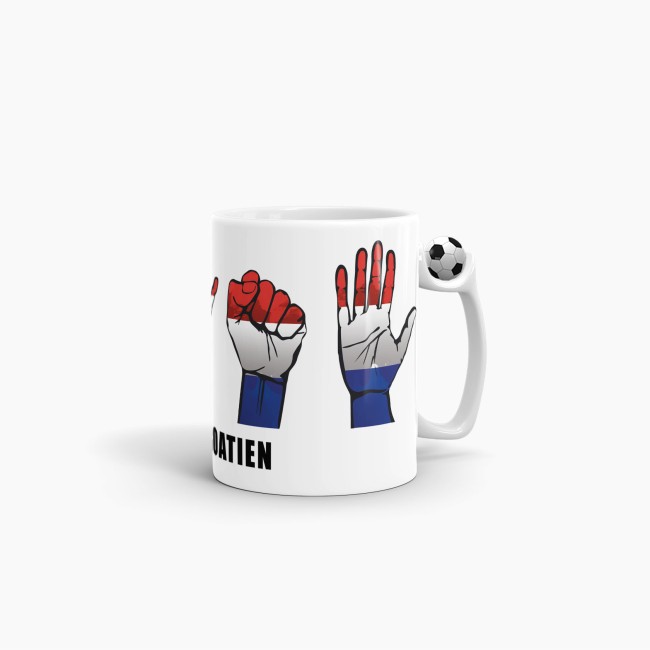Tasse Handzeichen Kroatien Fussball