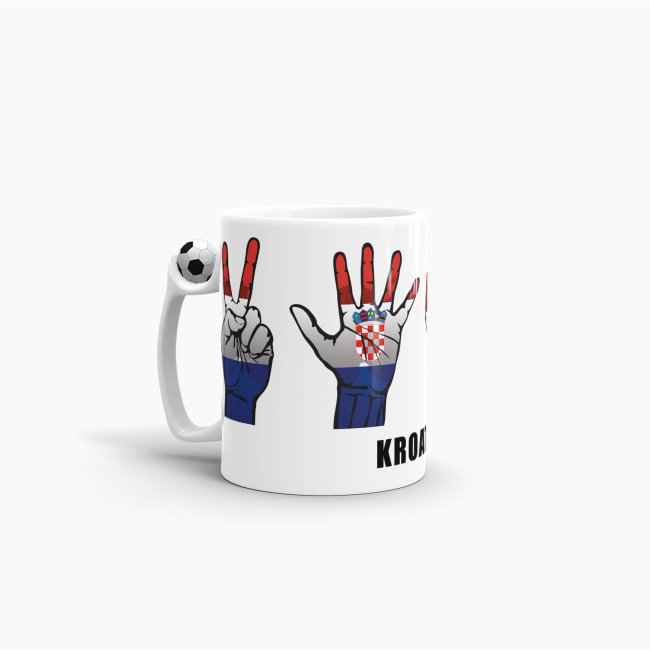 Tasse Handzeichen Kroatien Fussball
