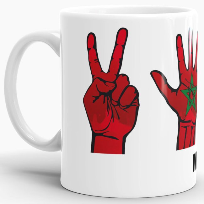 Tasse Handzeichen Marokko