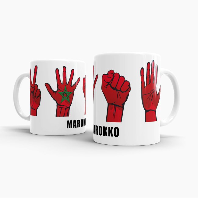 Tasse Handzeichen Marokko