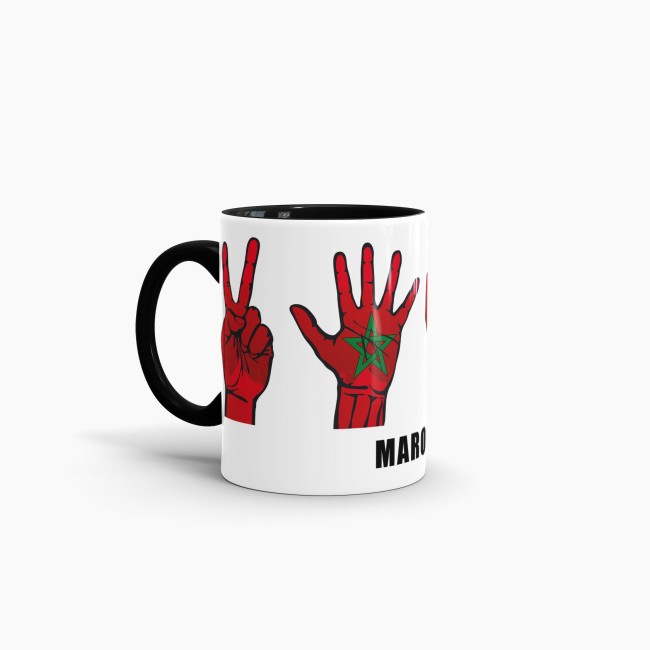 Tasse Handzeichen Marokko Schwarz