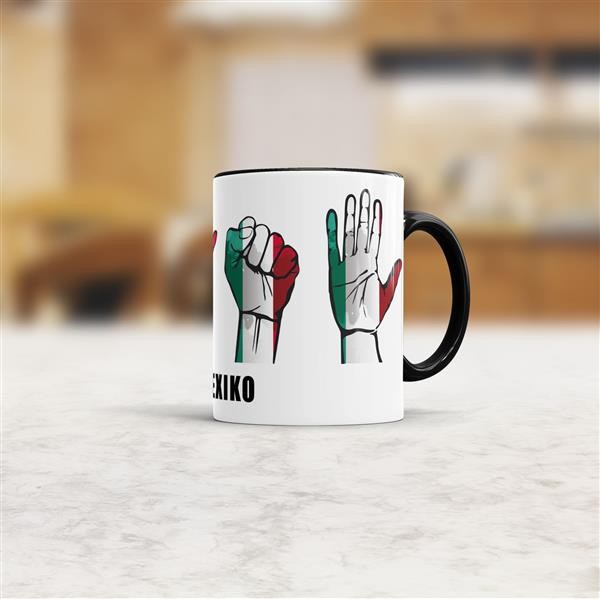 Tasse Handzeichen Mexiko Schwarz