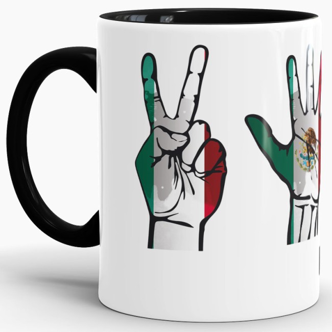 Tasse Handzeichen Mexiko Schwarz