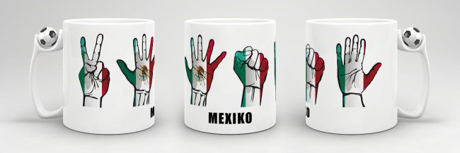 Tasse Handzeichen Mexiko Fussball