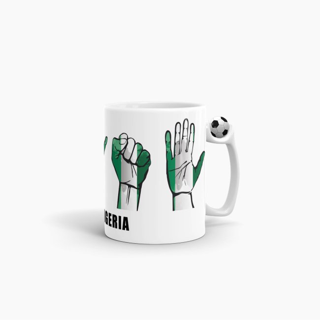 Tasse Handzeichen Nigeria Fussball
