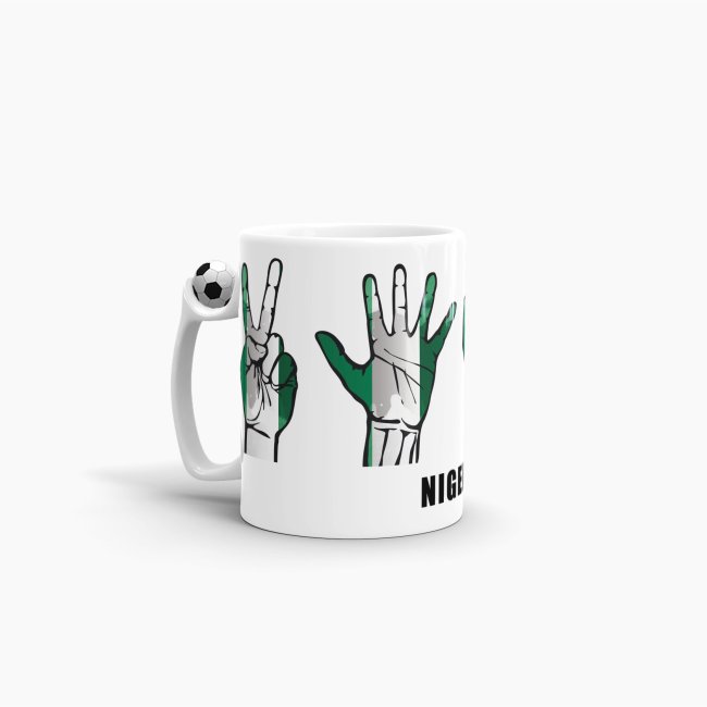 Tasse Handzeichen Nigeria Fussball