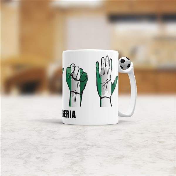 Tasse Handzeichen Nigeria Fussball