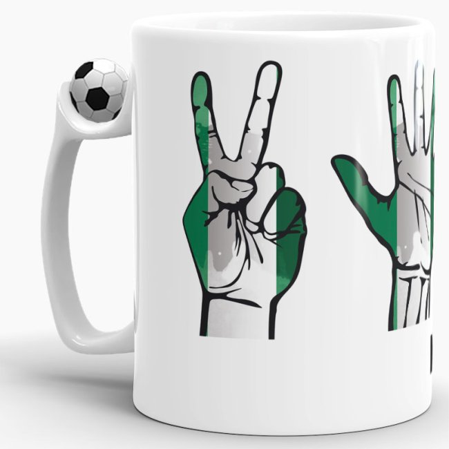 Tasse Handzeichen Nigeria Fussball