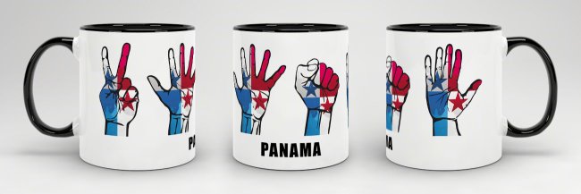Tasse Handzeichen Panama Schwarz