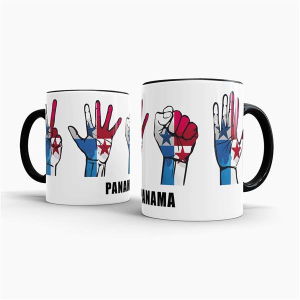 Tasse Handzeichen Panama Schwarz
