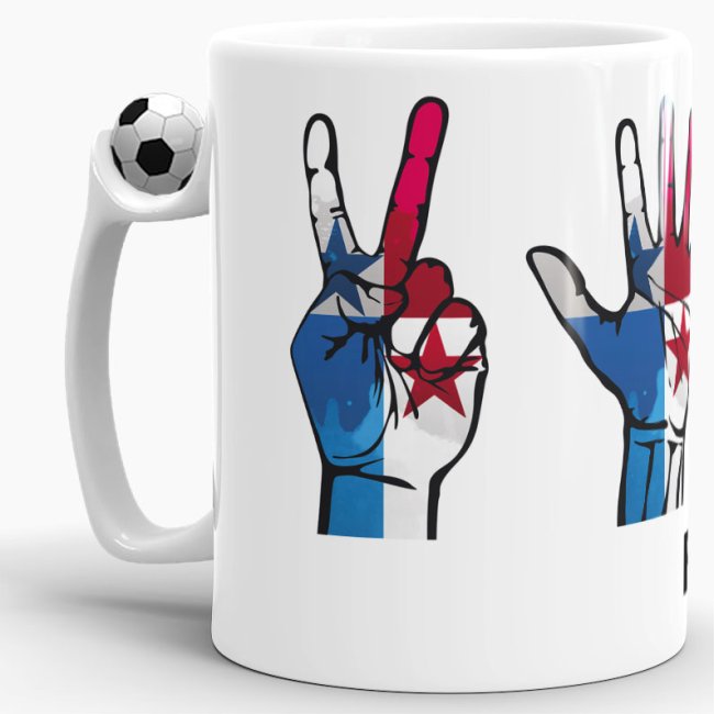 Tasse Handzeichen Panama Fussball