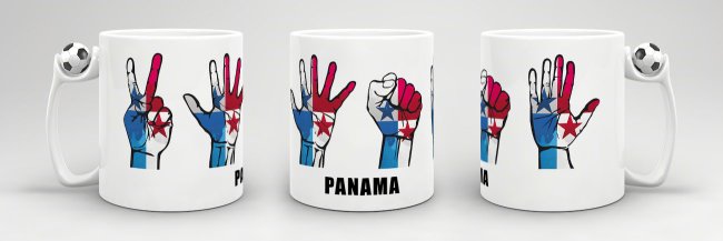 Tasse Handzeichen Panama Fussball