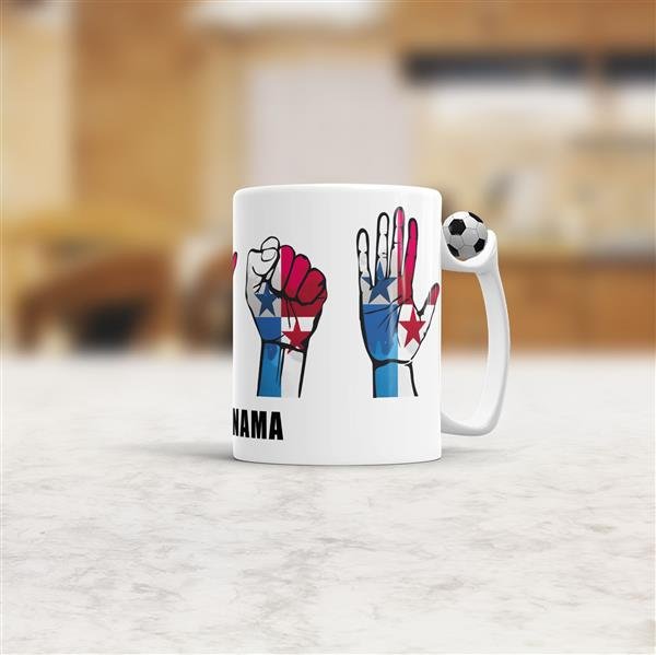 Tasse Handzeichen Panama Fussball