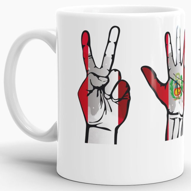 Tasse Handzeichen Peru