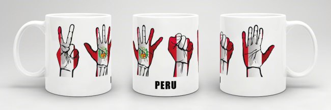 Tasse Handzeichen Peru