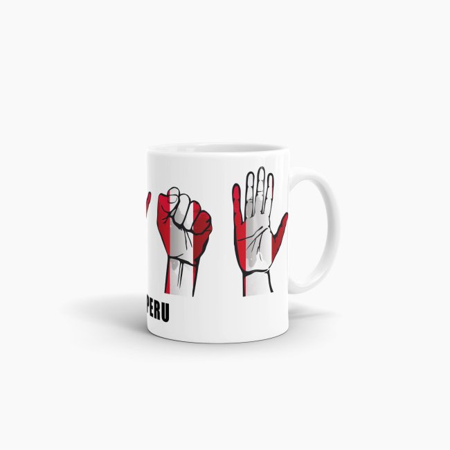 Tasse Handzeichen Peru
