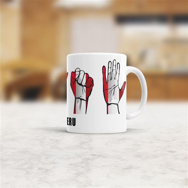 Tasse Handzeichen Peru