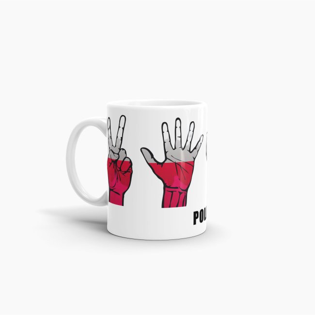 Tasse Handzeichen Polen Fussball