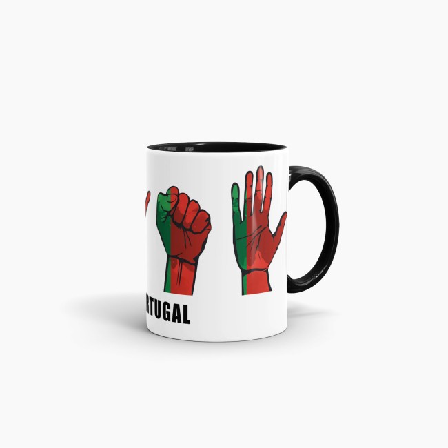 Tasse Handzeichen Portugal Schwarz