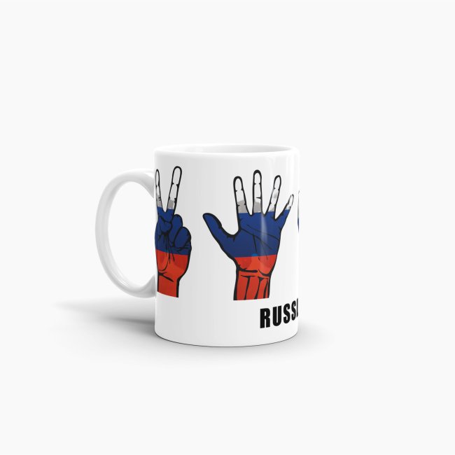 Tasse Handzeichen Russland