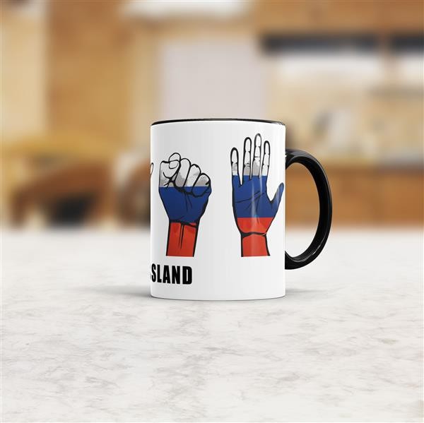 Tasse Hanzeichen Russland Schwarz