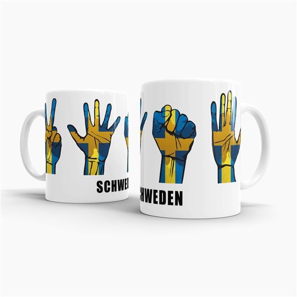 Tasse Handzeichen Schweden