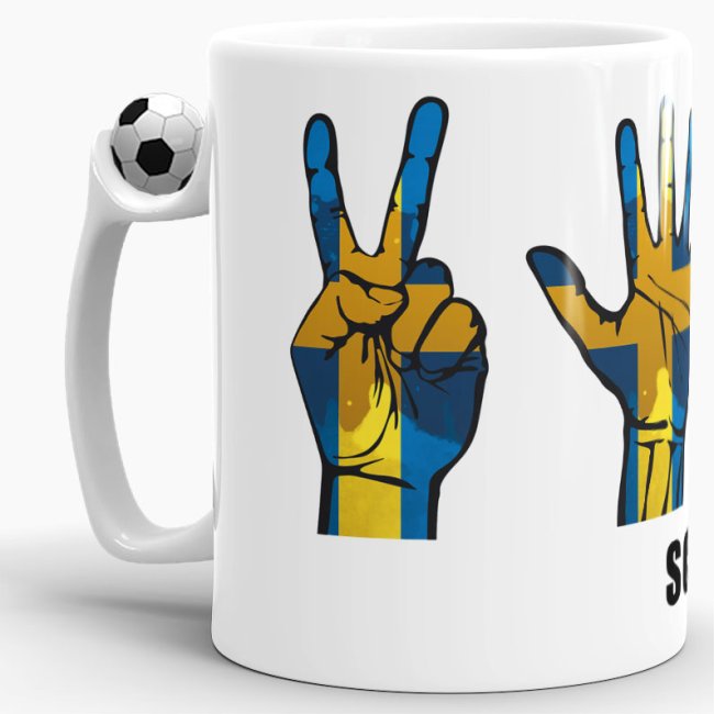 Tasse Handzeichen Schweden Fussball