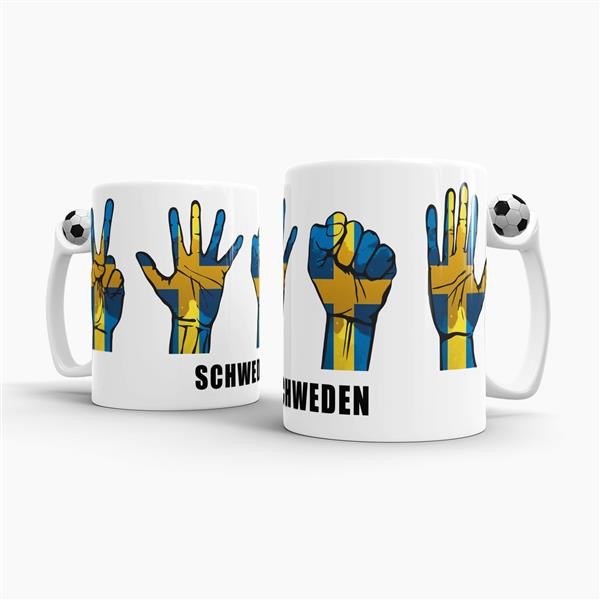 Tasse Handzeichen Schweden Fussball