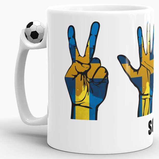 Tasse Handzeichen Schweden Fussball