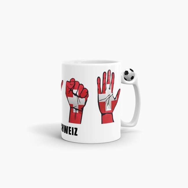 Tasse Handzeichen Schweiz Fussball