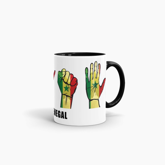 Tasse Handzeichen Senegal Schwarz
