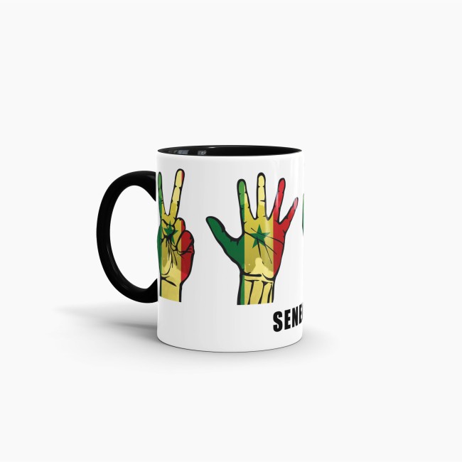 Tasse Handzeichen Senegal Schwarz