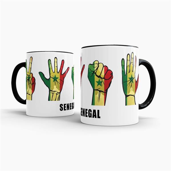 Tasse Handzeichen Senegal Schwarz