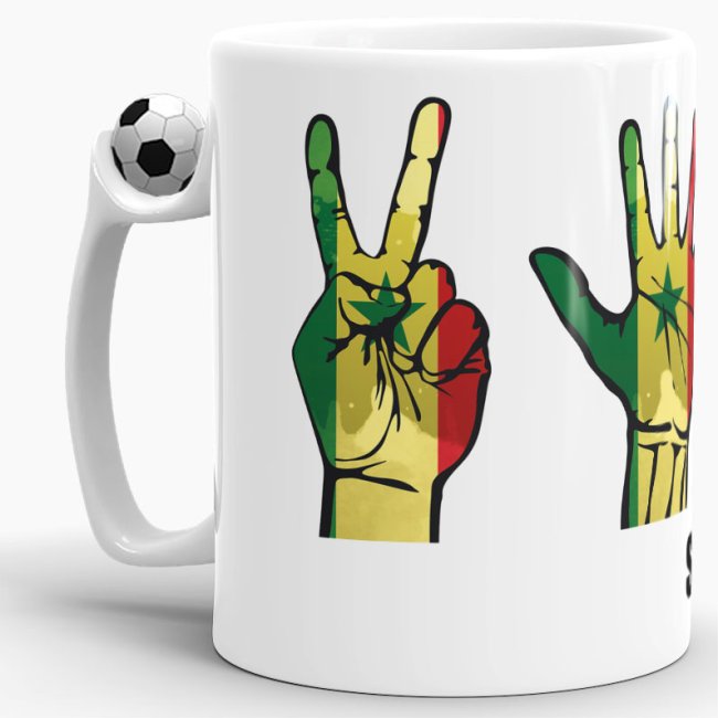 Tasse Handzeichen Senegal Fussball