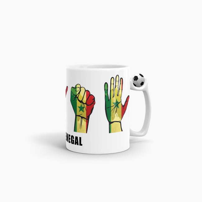 Tasse Handzeichen Senegal Fussball