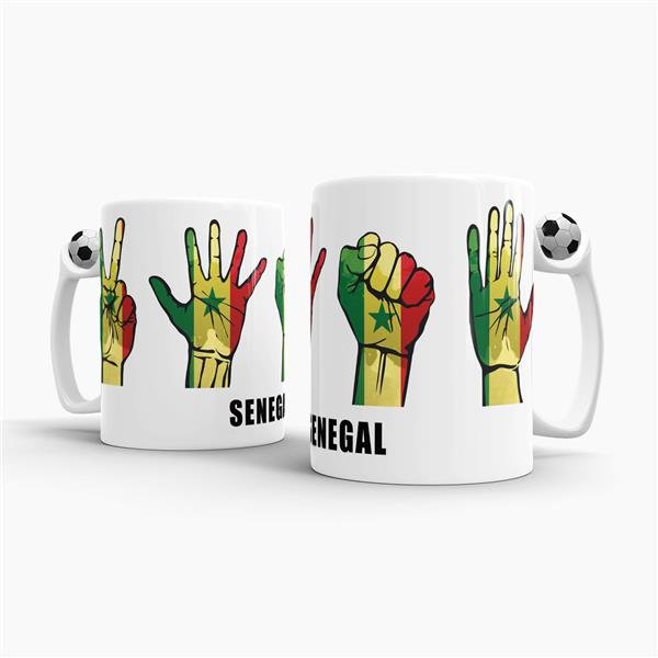 Tasse Handzeichen Senegal Fussball
