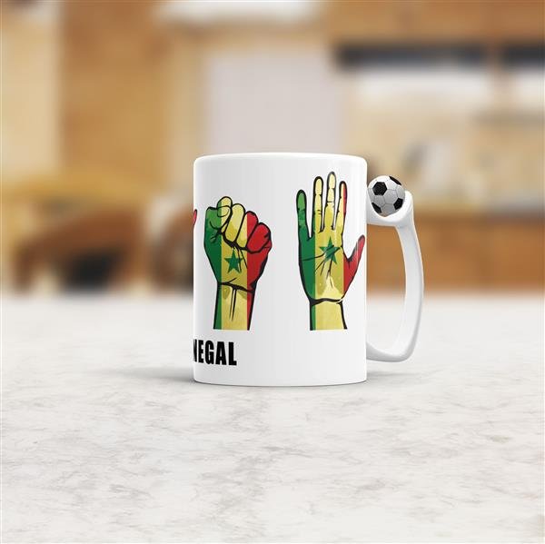 Tasse Handzeichen Senegal Fussball