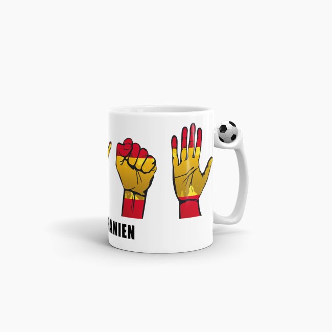 Tasse Handzeichen Spanien Fussball